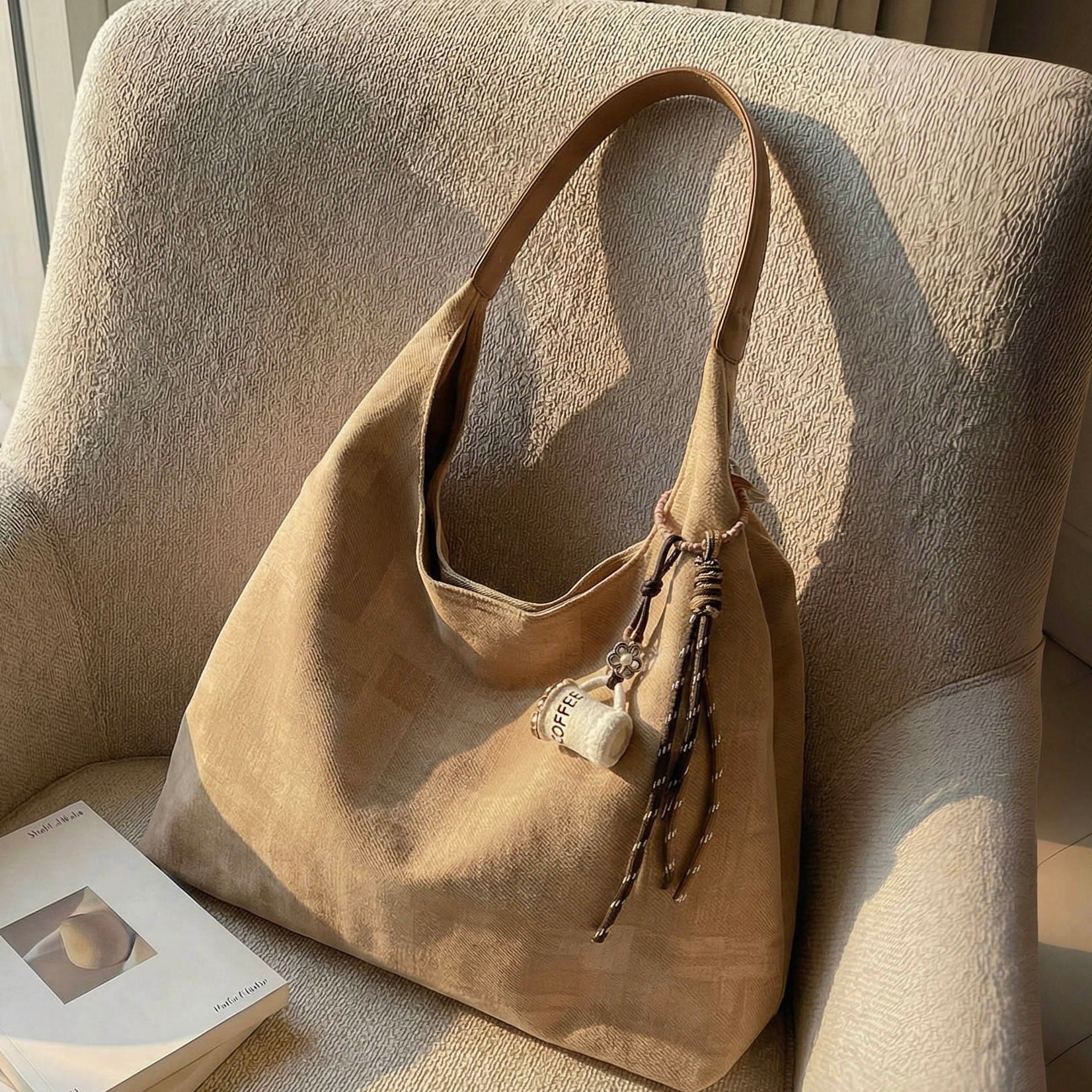 Women's Large Capacity Underarm Bag Spring Fashion Shoulder Bag Simple Multi functional Commuter Handbag Designer Bag