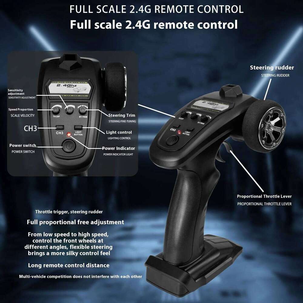 Drift car FAYYE FQD 10 Full throttle with gyroscope 1/20 rc cars 4WD Lighting control Racing Simulation Model Toy Gif C260305