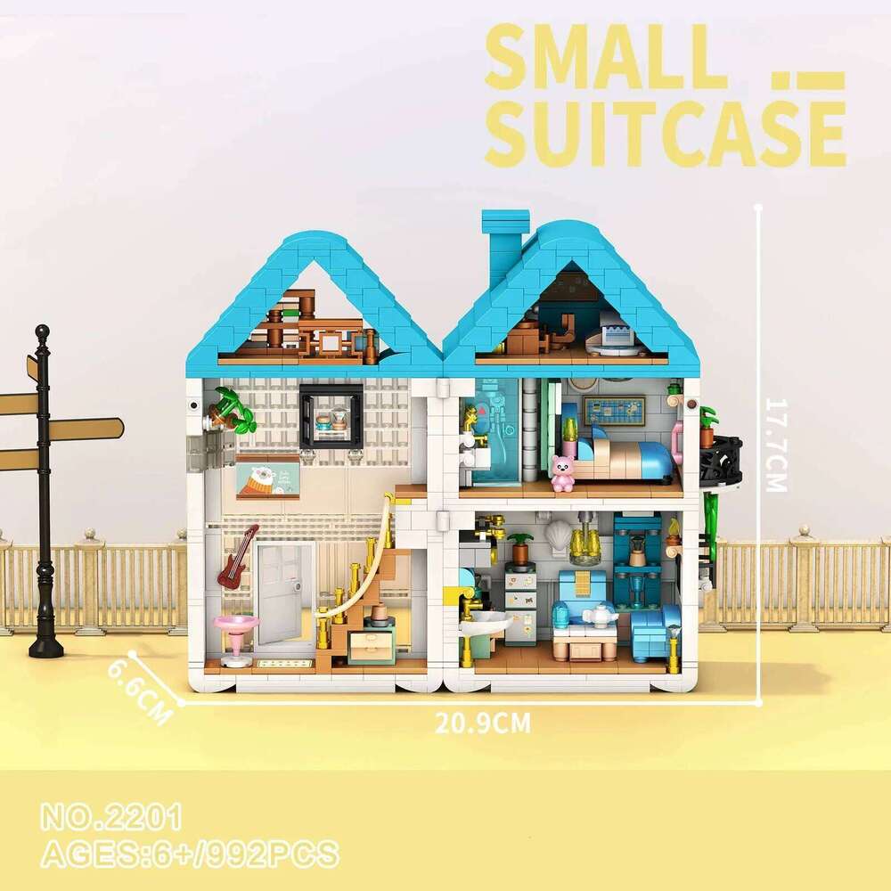 Loz Secret Box Streetscape Mini Diamond Block Villa Art Room Circus Building Brick City Street View Creative Toy Z260306