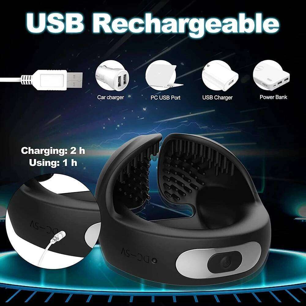 Vibrating Cock Ring Cockring Sex Toys Men Couple Delay Ejaculation Chastity Testicles Massager Penis Vibrators for Adults 18 W260305