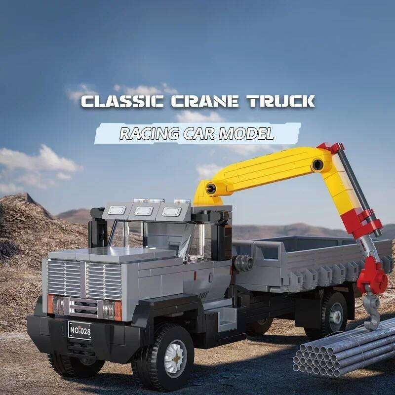 349PCS Truck-Mounted Crane Transport Car Building Blocks City Engineering Vehicle Truck Model Bricks Kids DIY Toys Holiday Gifts Z260305
