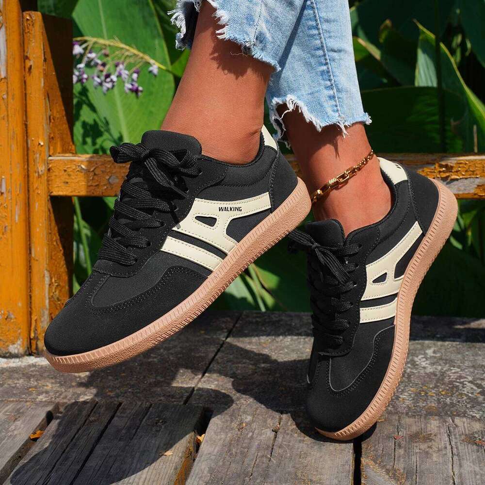 2025 New Ladies Black Sneakers Soft-soled Comfortable Women Leisure Joker Walking Shoes Feminino Zapatillas Mujer