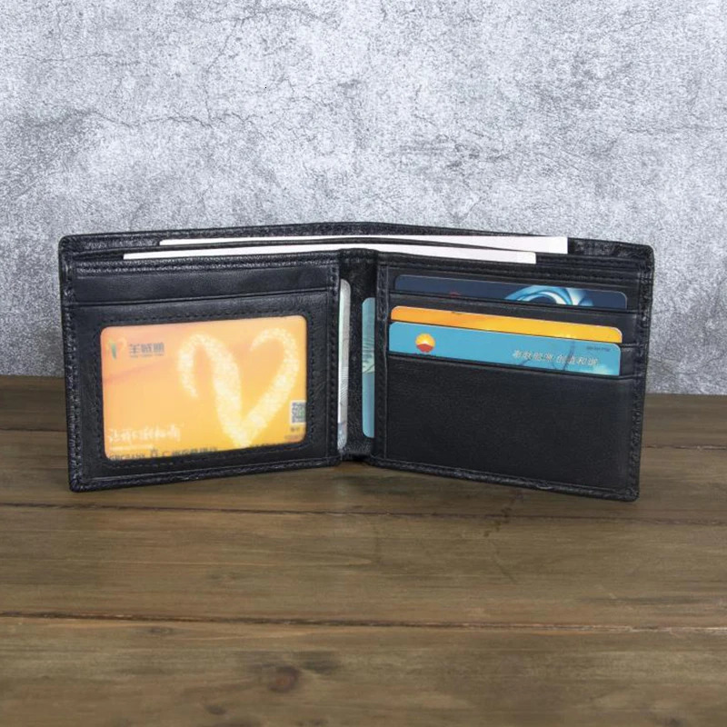 High Quality Genuine Leather Short Wallet 3D Dragon Style Card Wallet 2024 Vintage Bifold Small Purse for Man Male Gift Purses260306
