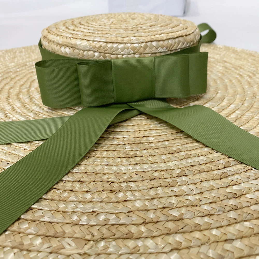 Womens Big Brim Wheat Straw Sun Hat Brim Ribbon Bow Layies Beach Hat Raffia Straw Hat wide brim hat womens hats fashionable 260228