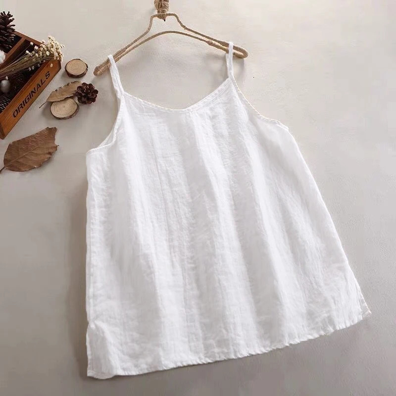Summer Simple All-match Top Loose Thin Camisole Solid V-neck Vest Women Clothing Sleeveless Casual Highstreet Holiday T-shirt 260306