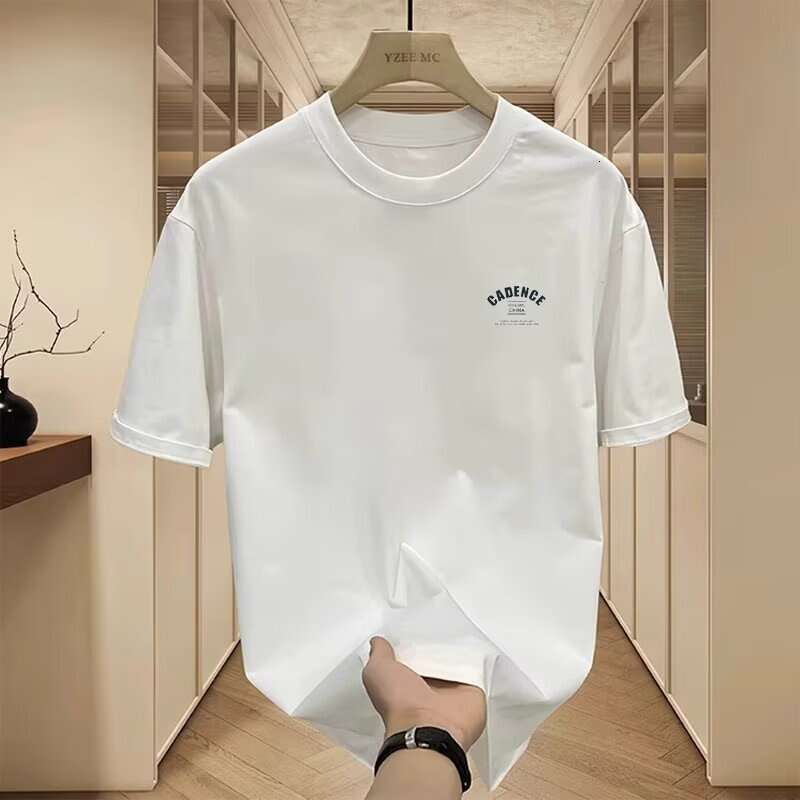 New style short-sleeved t-shirt for men, loose and breathable, unisex, fashionable, versatile, trendy, age-reducing, casual, slimming top