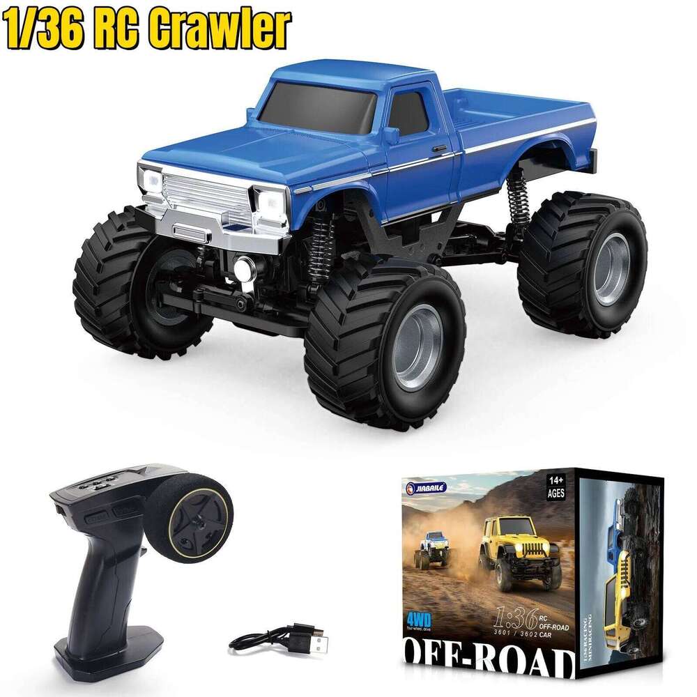 1/36 RC Remote Control Rock Crawler Off Road Car 44 RTR Model Vehicle Light Battery Radio Mini Toy for Children Gifts C260305