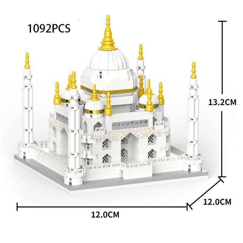 Mini Block Taj Mahal Architecture Model Building Diamond brick India City Bangladesh Mausoleum tomb Miracle classic creative toy Z260305