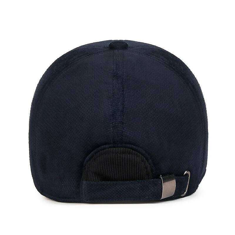 Autumn And Winter Cotton With Fleece Warm Ear Protection Baseball Cap In The Old Man Hat Y260304