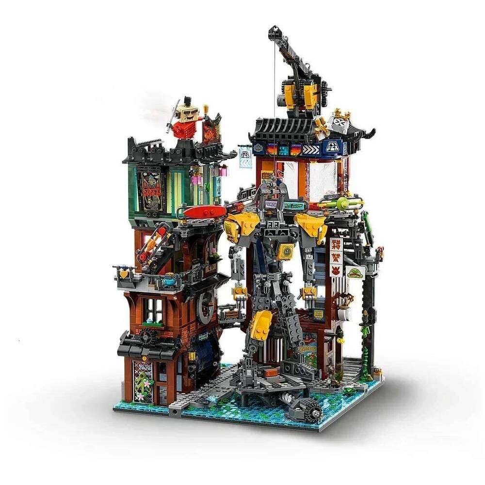 3244PCS Ninja City Mech Workshops Building Blocks With 10 Figures Assemble Bricks Toy Gift For Children Kids Z260305