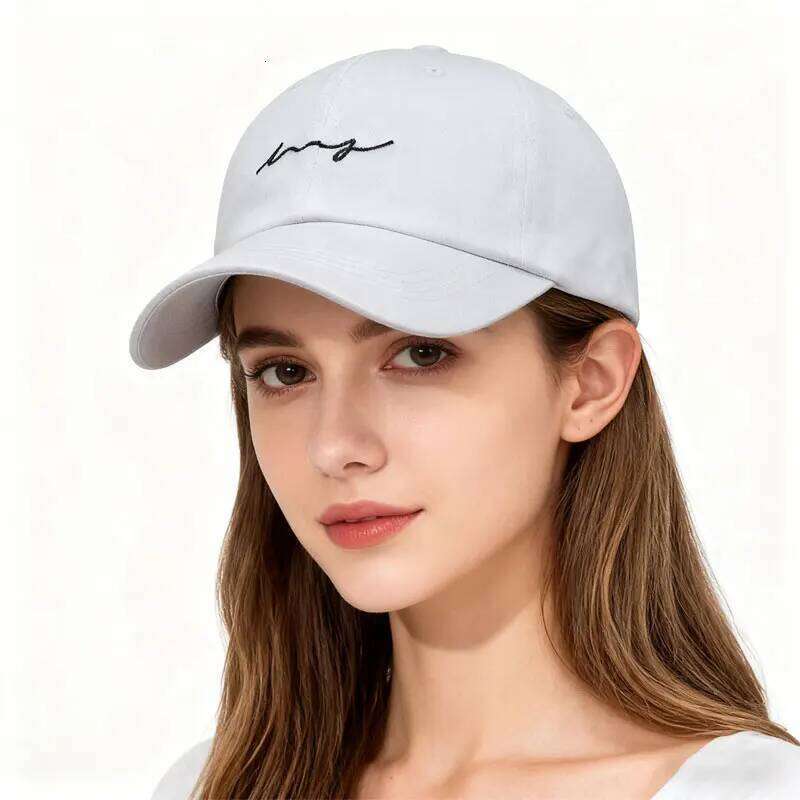 Unisex Embroidered Baseball Cap, Duckbill Hat, Korean Style, Casual, Fashionable, Outdoor, Versatile, Simple Y260304