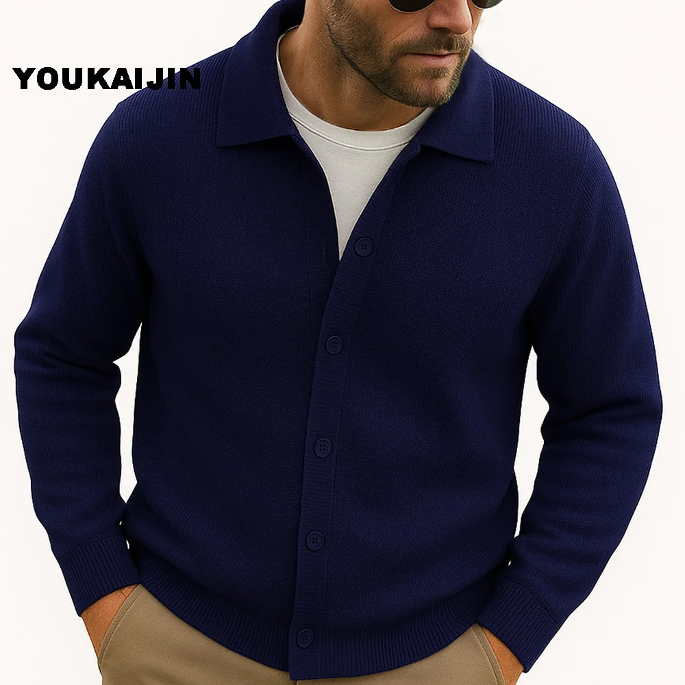 Cardigan for Men Sweater Men Harajuku Patchwork Slim Fit Knitted Sweater Outerwear Coat Womans Fashion Casual Autumn Streetwear 260306