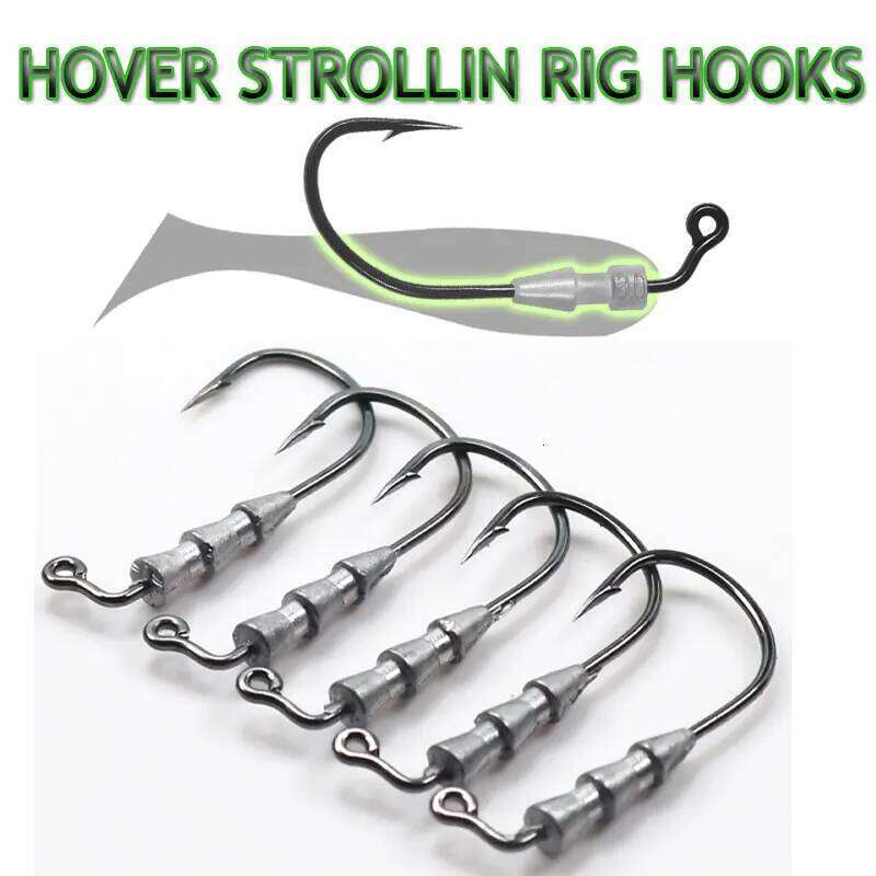 JYJ 10pieces 0.6g 1g jigging ,Stroller hover rigs,or soft lure worm bait, small fishing hook rigs S260305