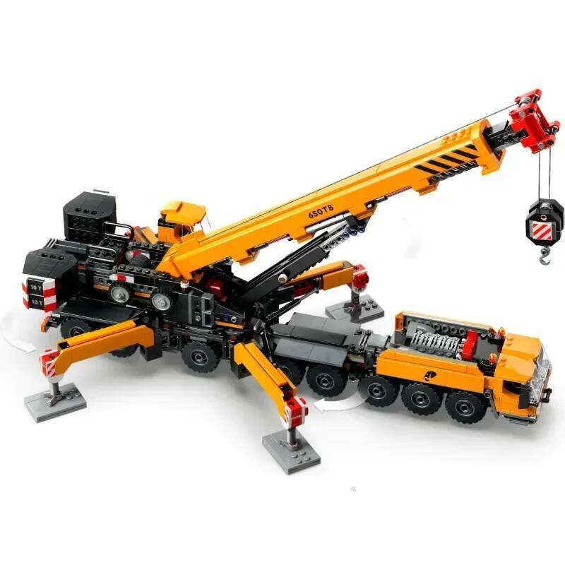 City Mobile Construction Crane Excavator Building Blocks MOC Engineer Vehicle Assemble Bricks Toys Gift For Children Kids Z260305