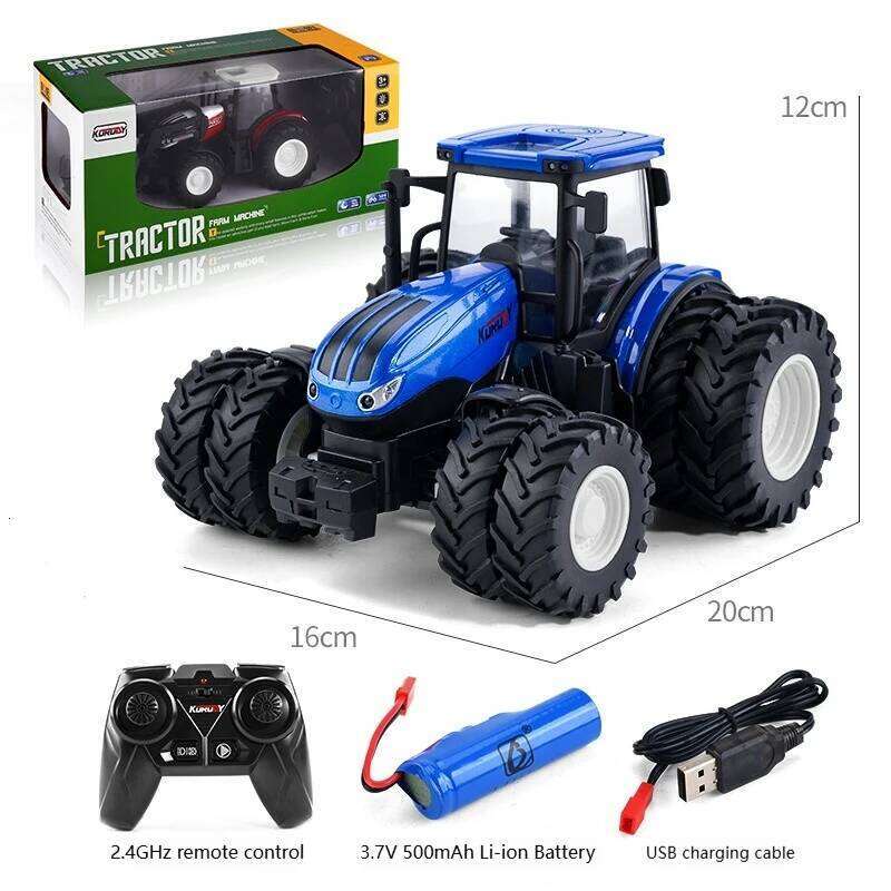 alloy control farmer tractor simulation engineering electric toy farm transport vehicle 2.4G remote contro vehicl C260305