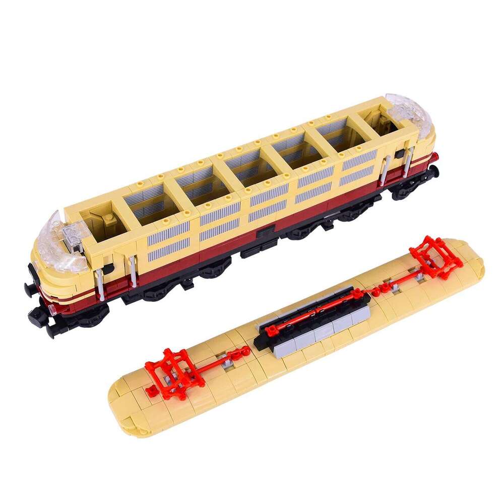 MOC City Creative Idea Train Rheingold BR 103 Building Classic Auto Blocks Bricks Assembled DIY Toys Z260305