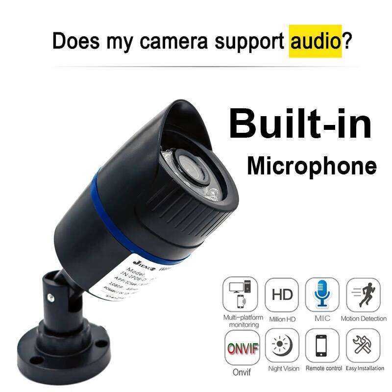 JIENUO 4K Poe Camera Outdoor Waterproof IP Security Night Vision Video Audio 4MP 5MP 8MP Bullet HD Home Cam Surveillance 26W0306