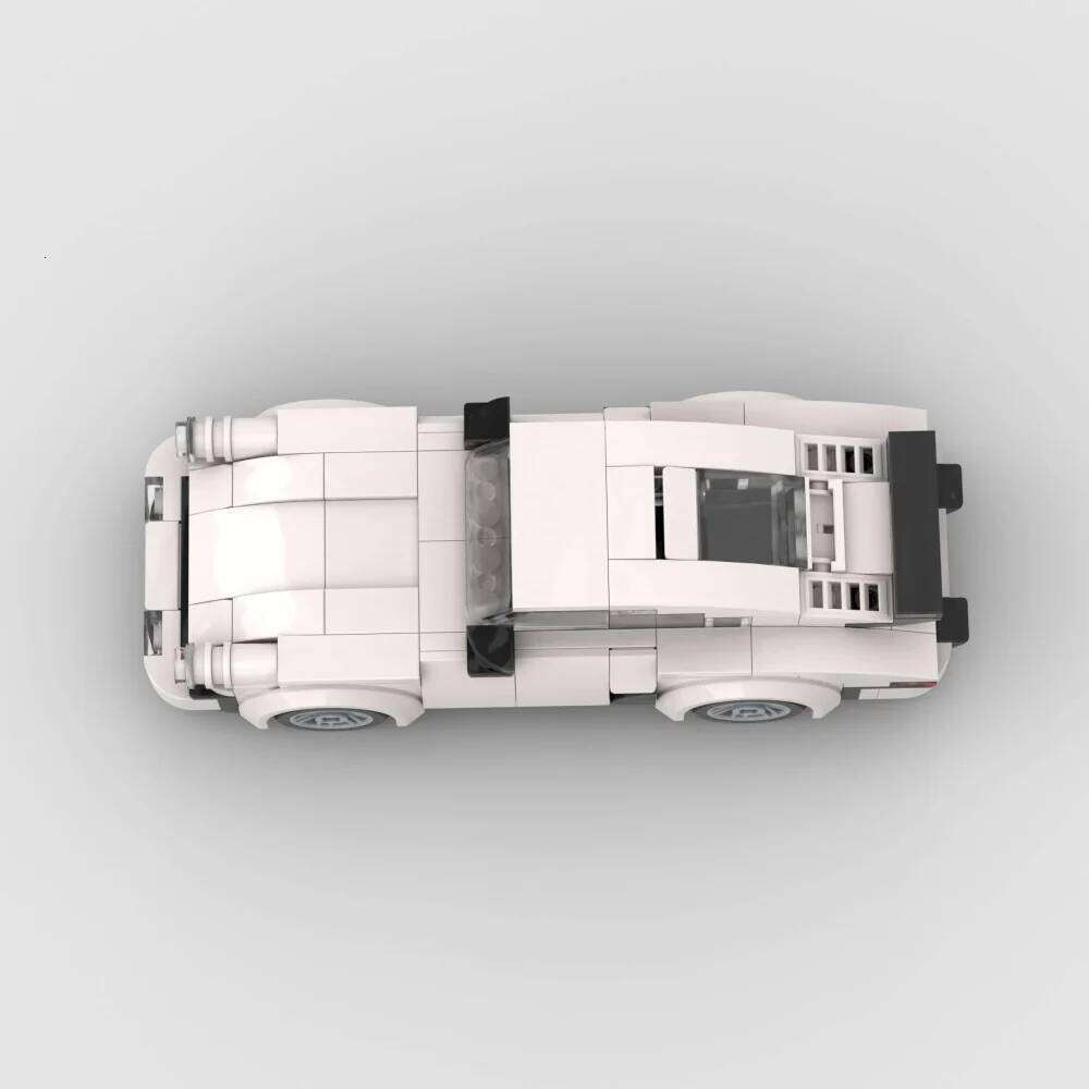 196PCS White Sports Car MOC Building Blocks for Porsche 911 Z260305