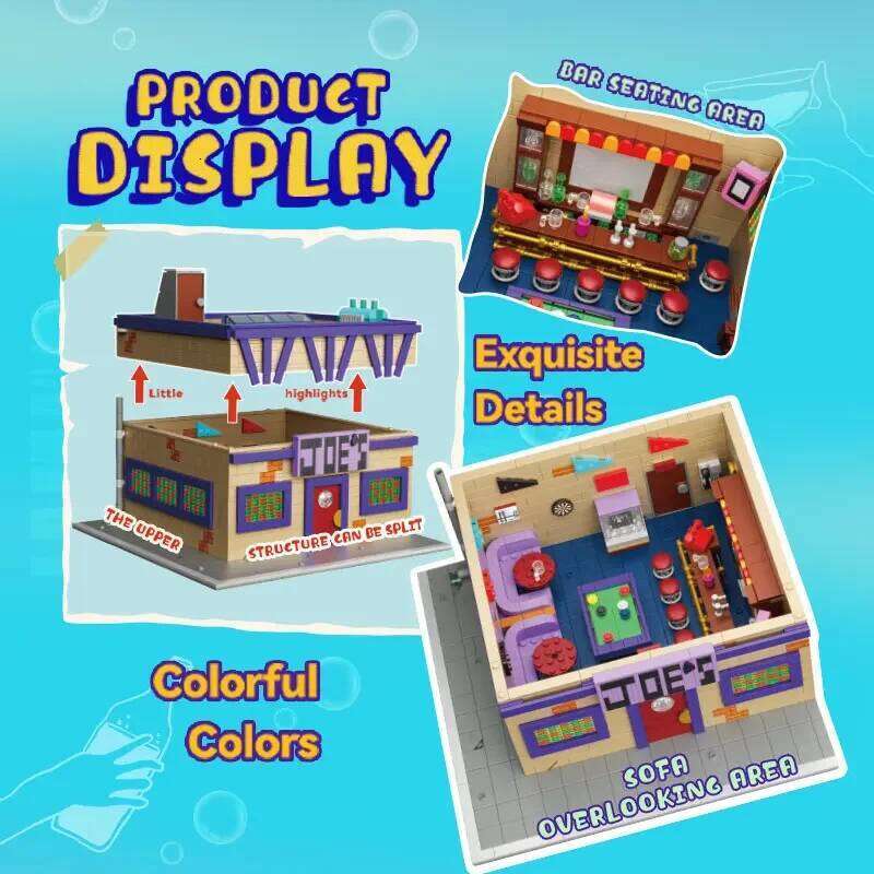 1748PCS Old Joe Building Blocks Retro Bar dance Floor MOC Model Bricks Desktop Decoration Dit Toys For Kids Holiday Gifts Z260306