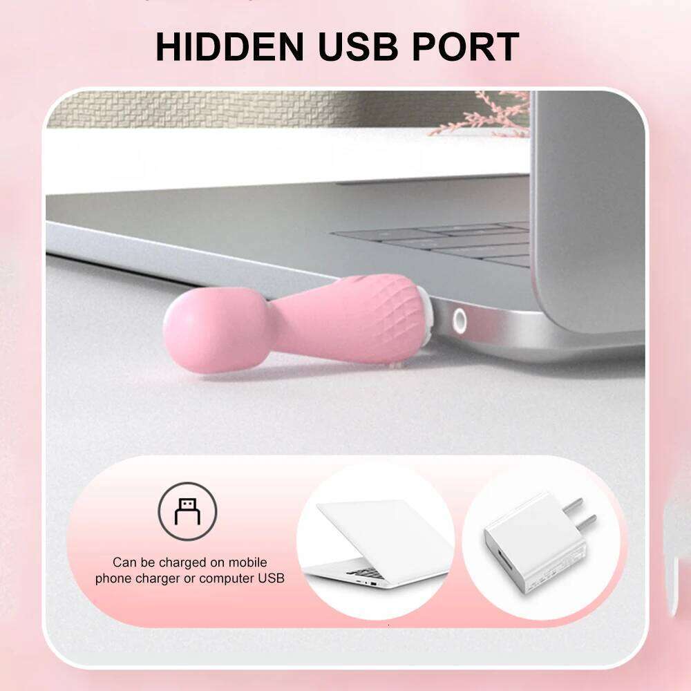 10 Modes Strong Vibration Mini Vibrator Magic Stick USB Charging Massager Clitoris G-Spot Vibrators Sex Toy For Women Adults 18 W260305