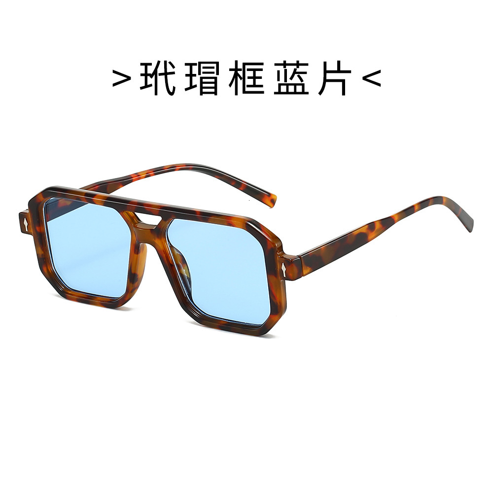 New European American style personalized fashion for men and women, ins square frame trendy retro artistic simple sunglasses