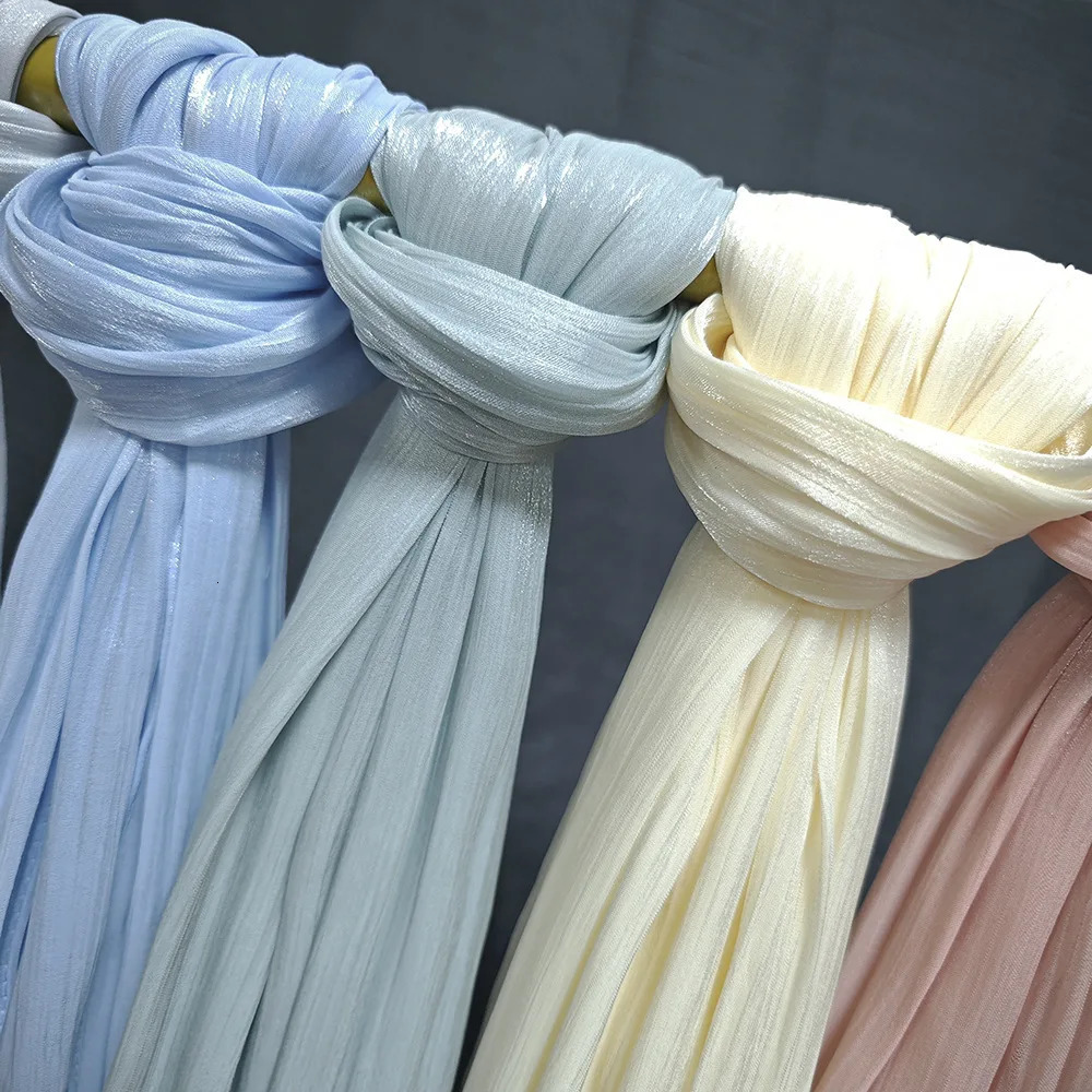 Shimmershawl Silk Hijab Scarf Breathable Cool Island Satin Medine Silk Veil Muslim Hijab Shiny Silk Shawl Womens Scarves Tippet 260304