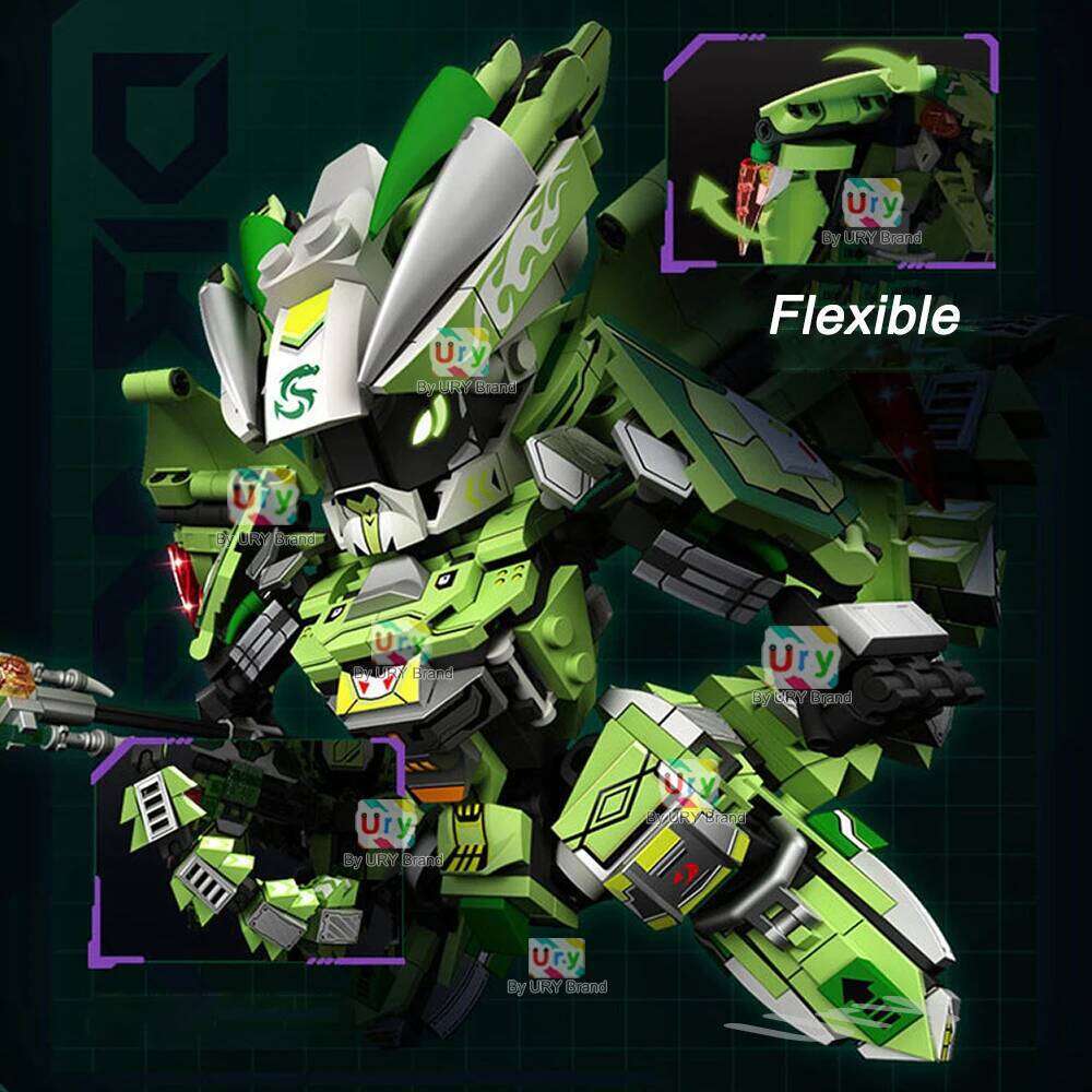 2in1 Ninja Movie Green Cobra Snake Warrior Mini Robot Battle Mecha Set Fighter Building Blocks Toys for Kids Boys Christmas Gift Z260305