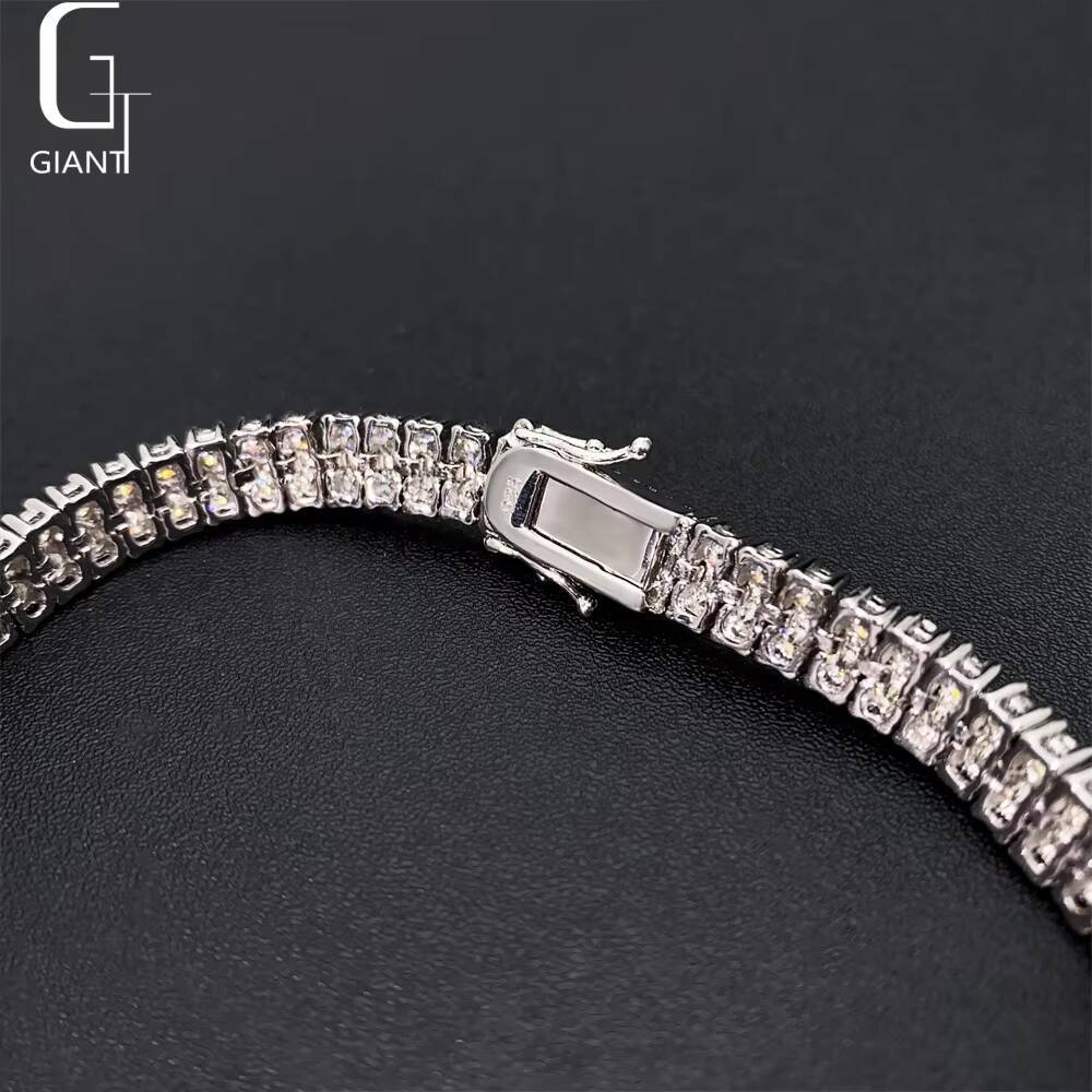 New Design Bracelet Iced Out Hip Hop Jewelry 925 Silver Moissanite Diamond Bracelets Tennis Chain Bracelets Unisex