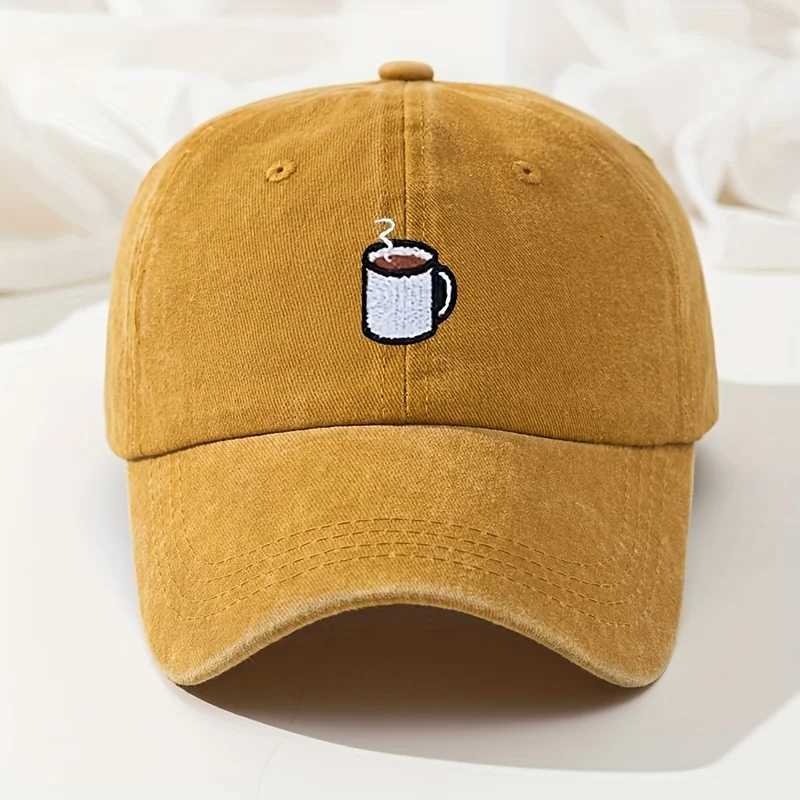 Baseball cap retro washed casual hat cup embroidered curved hip hop hat adjustable running fishing hat S260306