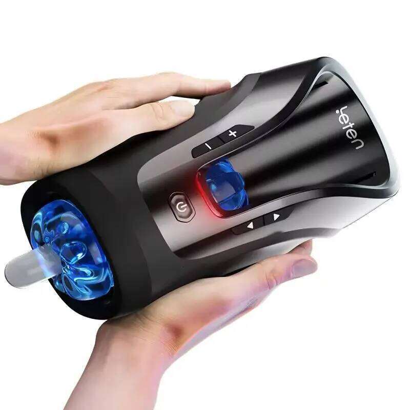 Piston Orgasm High Speed Telescopic Male Masturbation Cup Intelligent Moan Soft Channel Sex Toys for Men Adults Realistic Vagina W260305