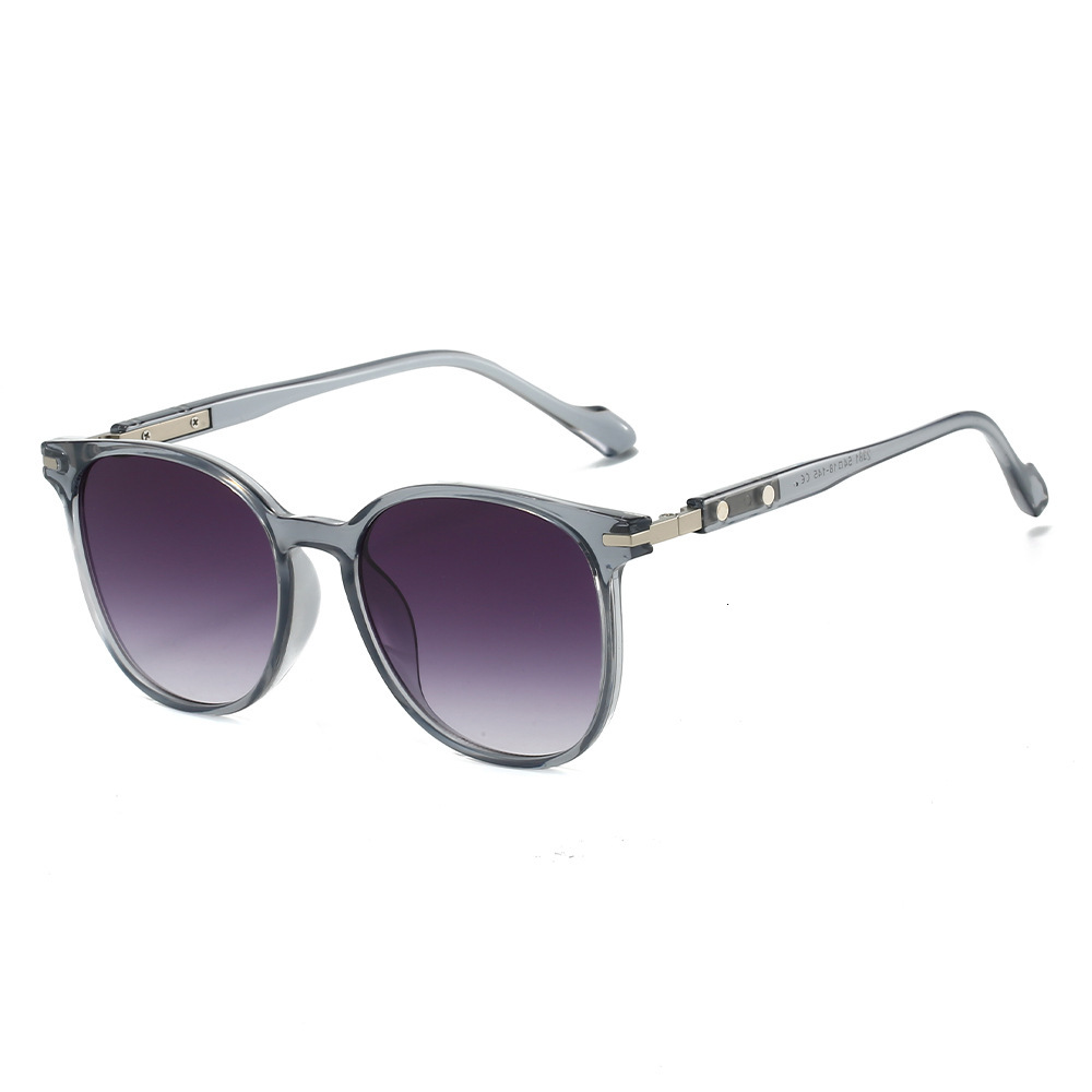Cool Square Glasses New Style Large Frame European and American Fashion Round with Rivets High-End Sunglasses for Women
