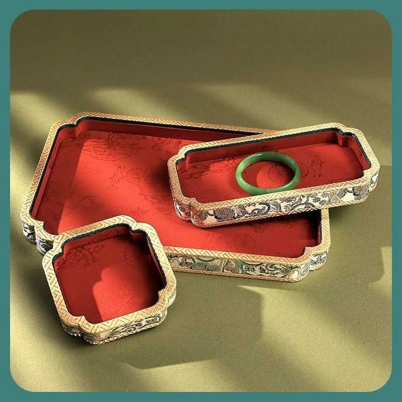 Palace style jewelry tray display of jewelry and jade display of gold jewelry display of pearls cultural relics props Z260306