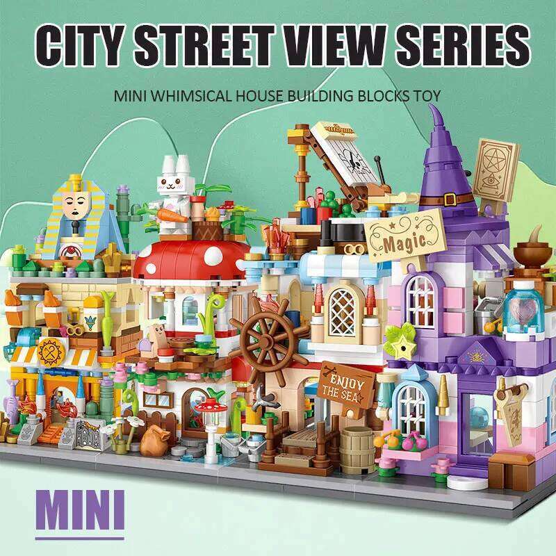 Mini City Street View Magic House Building Blocks Friends Figures Architecture Cottage Bricks Toys For Children Gifts Z260305