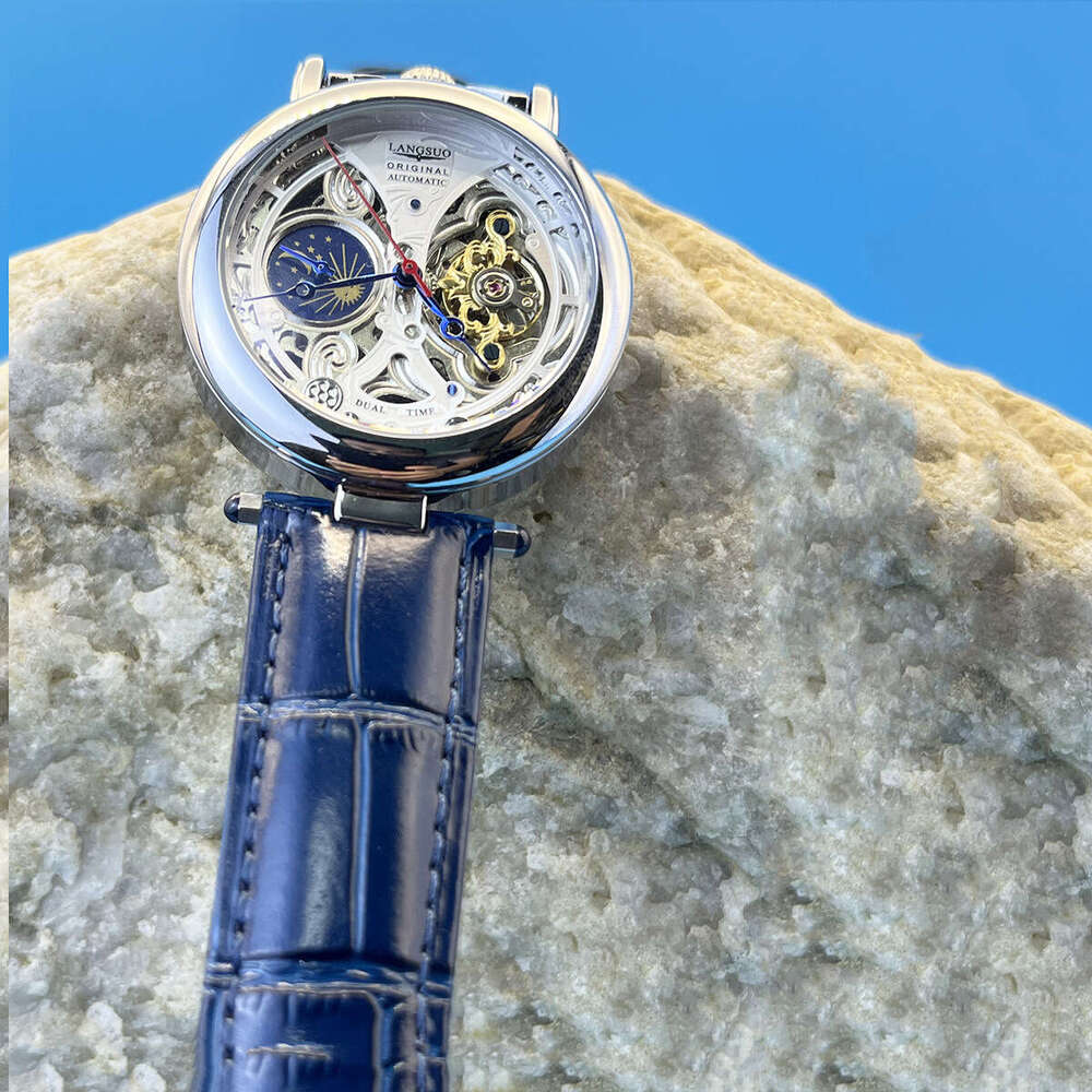 Kaleidoscope Retro Carved Movement Fully Automatic Mechanical Tourbillon Watch
