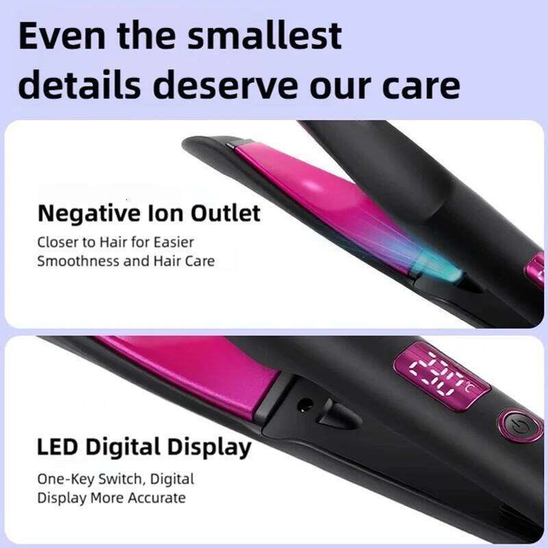 TINSOL New 2-in-1 & Straightener Multi-Function Hair Styling Tool Dual-Purpose Curling and Straightening Iron 26Y0306