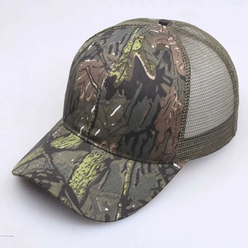 Camouflage Hats PolyesterHats Hunting Fishing Walking Baseball Cap Sunscreen Quick Drying Casual UV Protection Sunshade Peak S260306