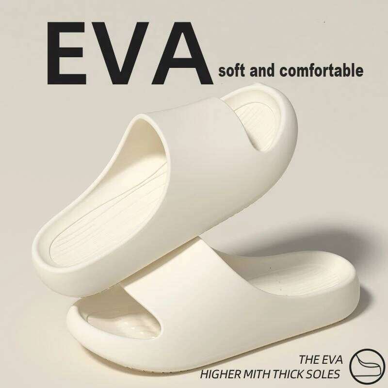 Summer Men Women Indoor EVA Soft Bottom Sandals Open Toe Trend Slides Light Beach Shoes Slippers Home Size 36-51