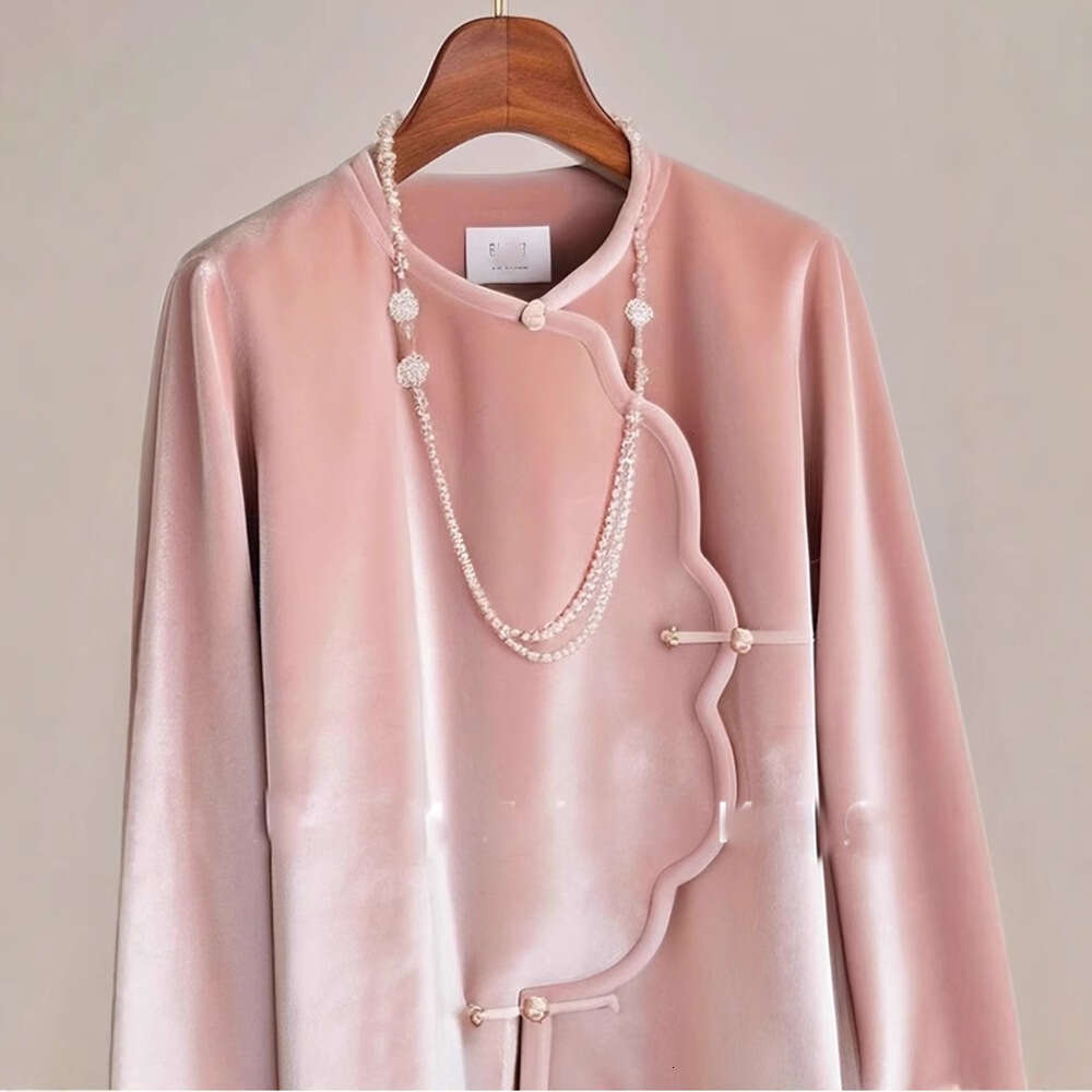Mardi Hefxessdr Women's 2026 Autumn Winter Blue Slim Fit Tang Coats Luxury Tops Elegant Design Outfits Female Clothing Chinese style shirt women&
