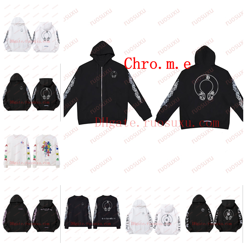 Chrome Hoodies Designer Mens Hoodies cardigan Y2K Woman Zip Hip Hop Big And Tall Coat Street Sweatshirt Man Womens Pullover Sanskrit Cross oversized 5xl 6xl 7xl 8xl