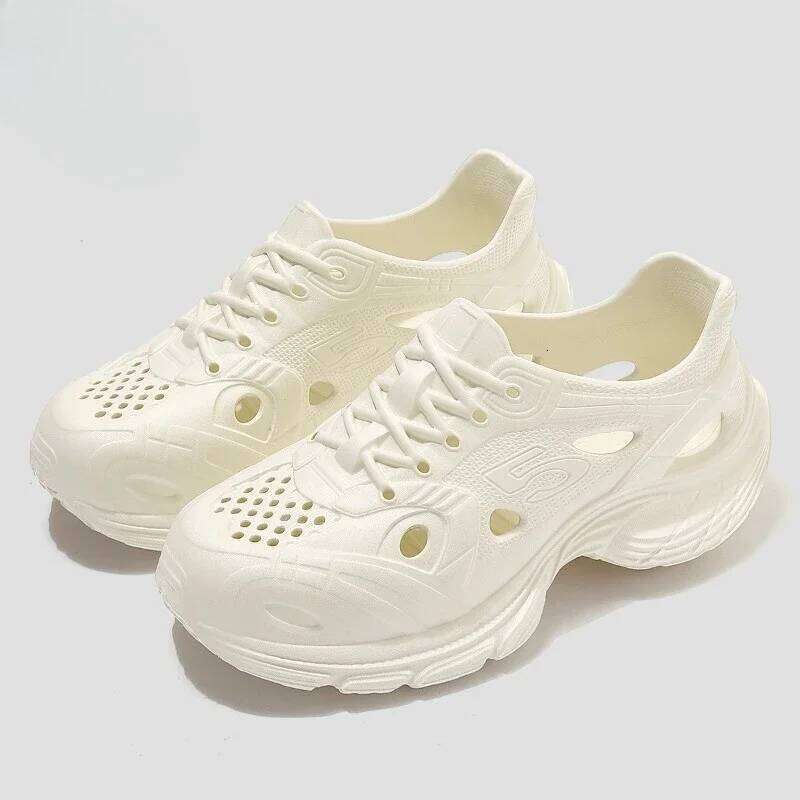 2025 Summer New Fashionable Thick Bottom Non slip Hollow Breathable Women's Sports Shoes Beach Comfortable Sandals