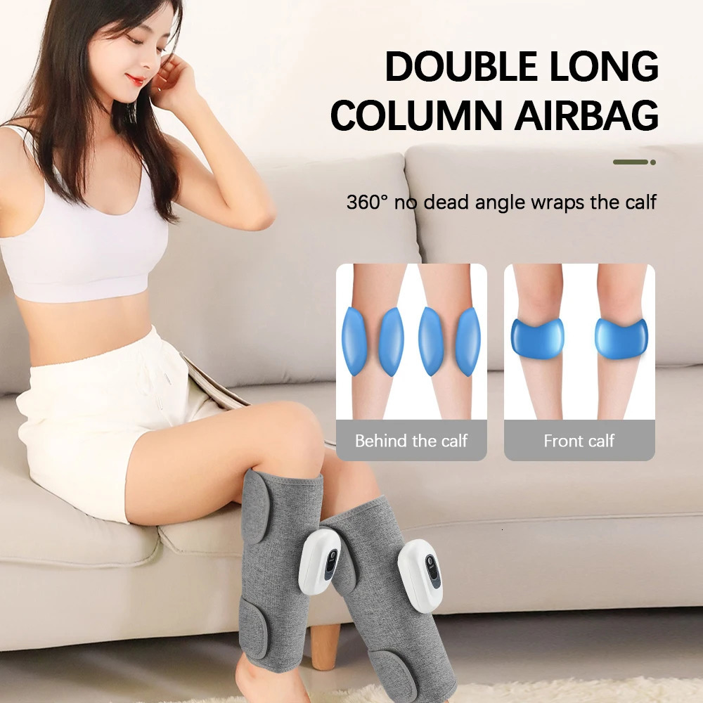 Eletric 360 Air Pressure Calf Massager Portable Leg Massage Airbag Compresstion Relax Foot Calf Muscle Blood Circulation 260304