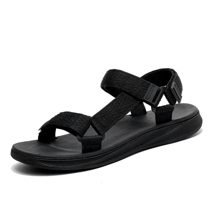 Black Mens Outdoor Casual Arch Support Sandals Anti-Slip Breathable Beach Holiday Sports Sandals for Summer Walking Size 40-45 260227