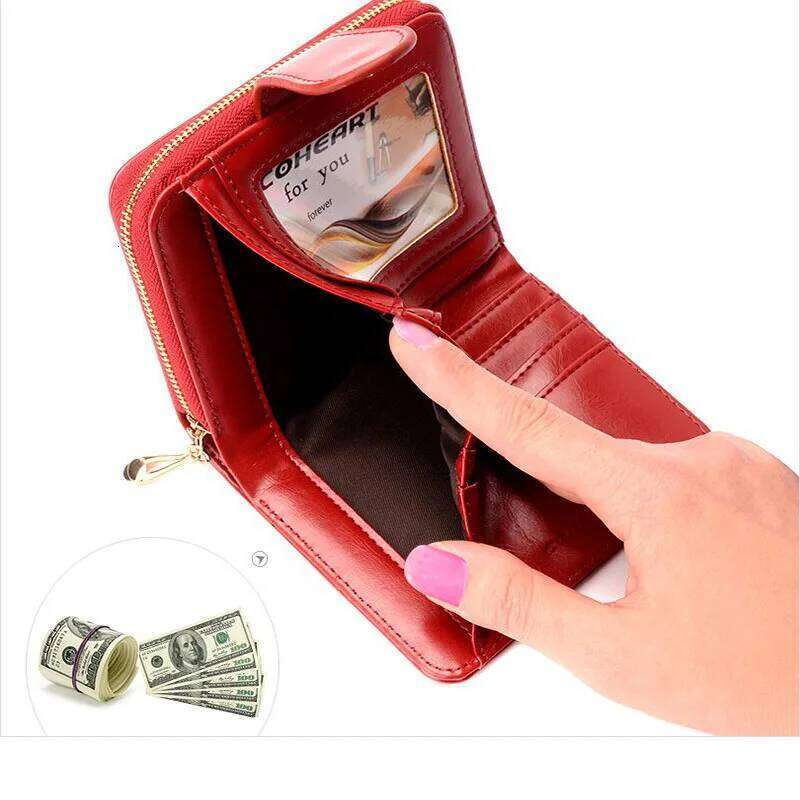 Women's Leather Wallet For Credit Card Female Coin Purse Fashion Clutch bag Zipper small wallet Women Wallets cartera mujer C260304