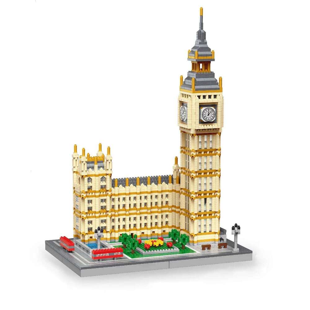 Big Ben Retro Building Block Set - Iconic Clock Tower Model with Mini Bricks, Educational Toy for History Buffs Z260306