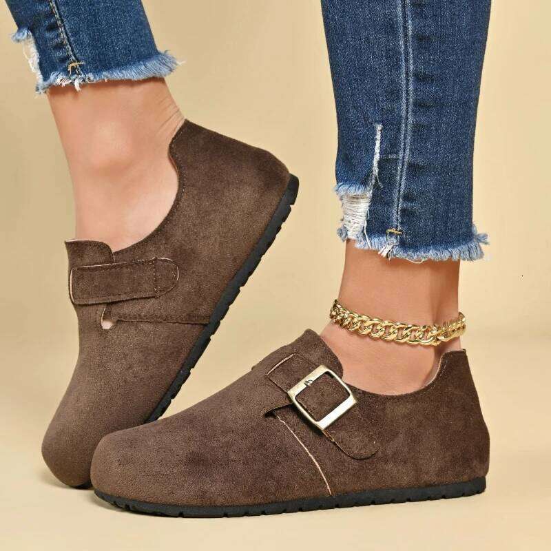 2026 Spring and Autumn New Women's Hot Selling Fashion Retro Single with One Step Buckle Casual Shoes