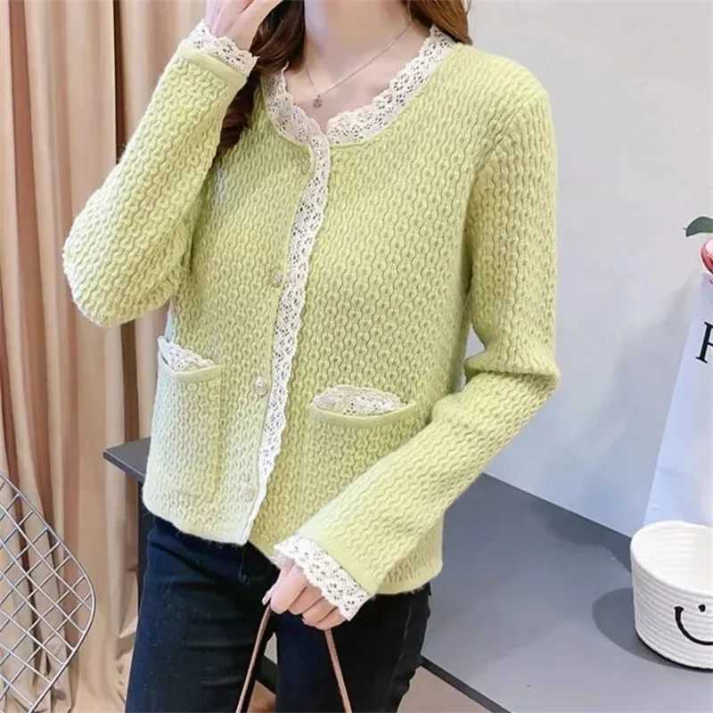 Womens Autumn Winter Korean Fashion Sweater Female New Long Sleeves Knitting Cardigan Sweaters Xiaoxiangfeng Design sense Tops M260306