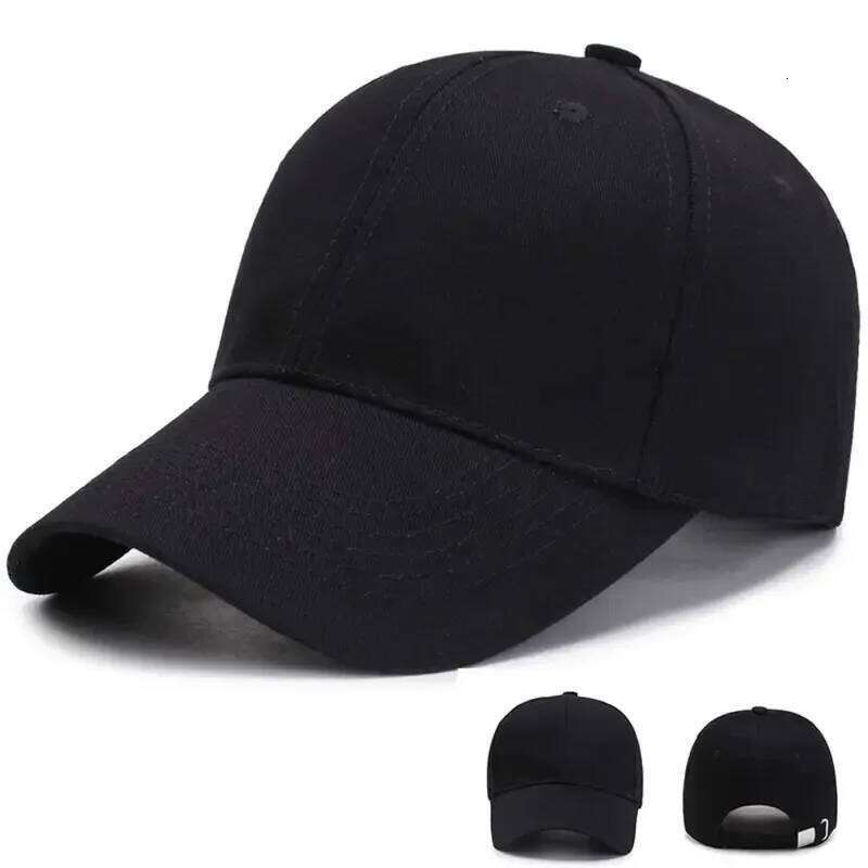 Caps Black for Mens Women Sports Adjustable Cotton Baseball Cap Casual Summer Hat Y260304