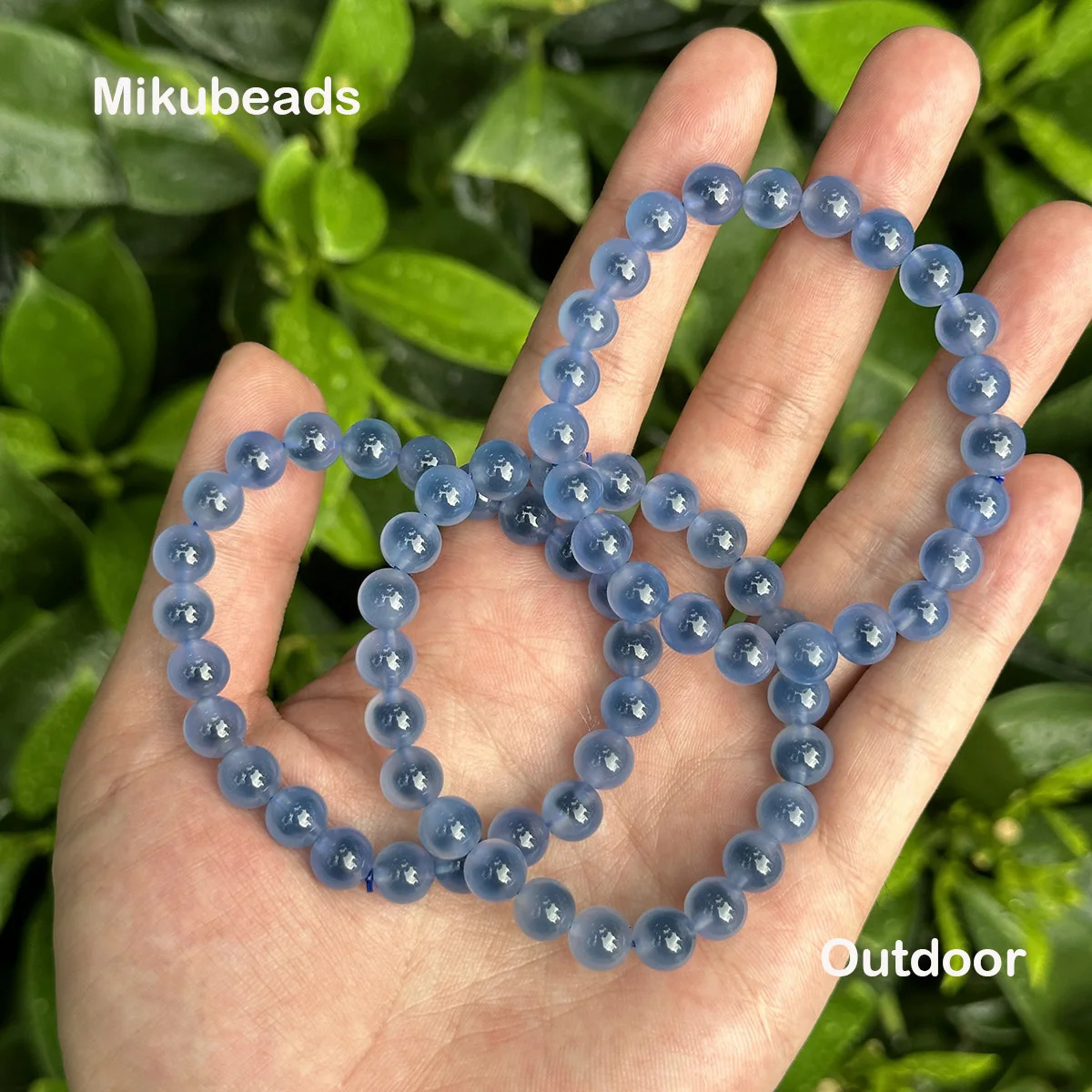 Wholesale Optimization Blue Sugar Heart Agate 8mm Smooth Round Loose Beads For Jewelry Making DIY Bracelets Necklace Or Gift 260302