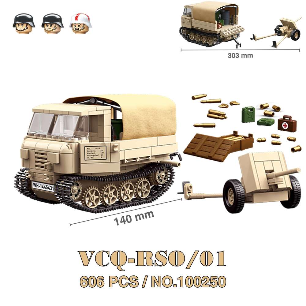 Military Tanks Stuart SdKfz251 PanzerVI Sherman US Army Quan Guan WW2 Soldier Figure Model Building Block Brick kid Children Toy Z260305