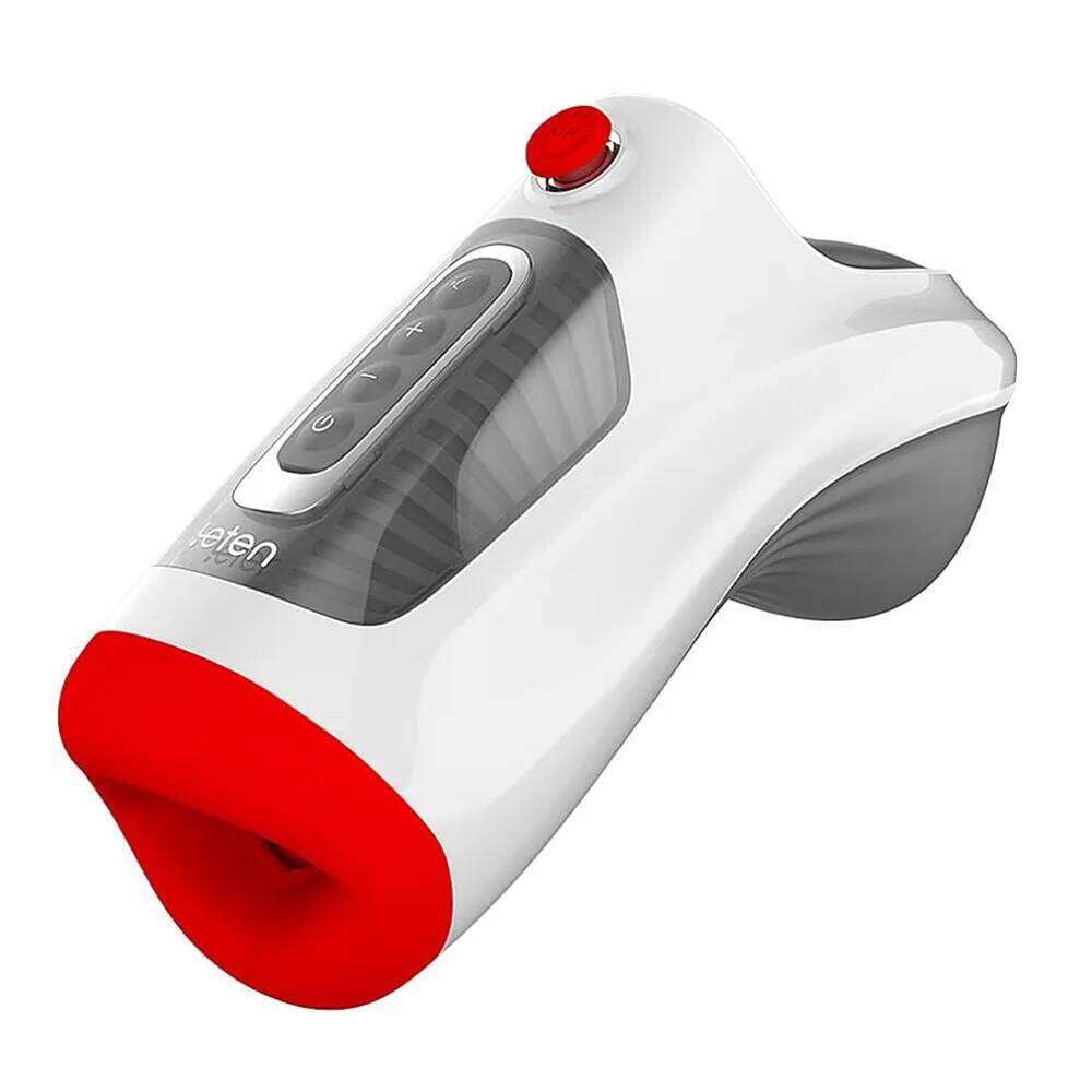 Leten Sucker Sex Toy for Men Air-Controlled Sucking and Tongue Licking Stimulation with One-Click Explosion W260305